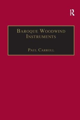 Book cover for Baroque Woodwind Instruments