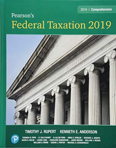 Book cover for Pearson's Federal Taxation 2019 Comprehensive Plus Mylab Accounting with Pearson Etext -- Access Card Package