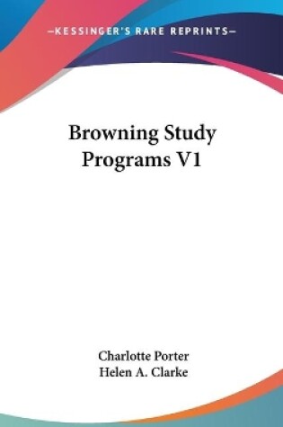 Cover of Browning Study Programs V1