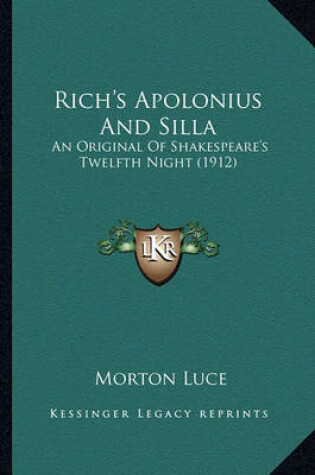 Cover of Rich's Apolonius and Silla Rich's Apolonius and Silla