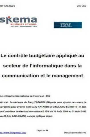 Cover of Le contrôle budgétaire appliqué au secteur de l'informatique dans la communication et le management