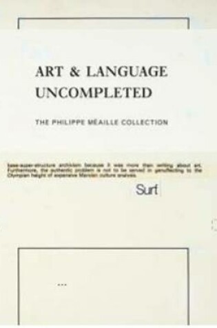 Cover of Art & Language Uncompleted