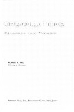 Cover of Organizations