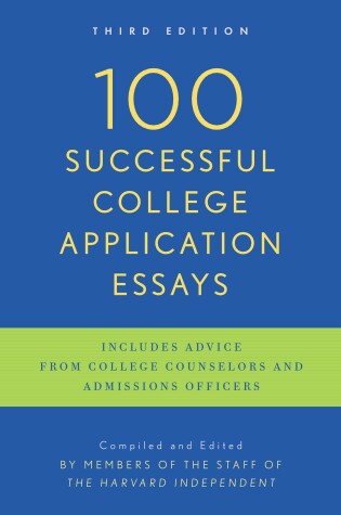 Book cover for 100 Successful College Application Essays