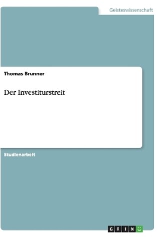 Cover of Der Investiturstreit