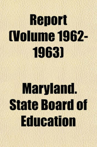 Cover of Report (Volume 1962-1963)