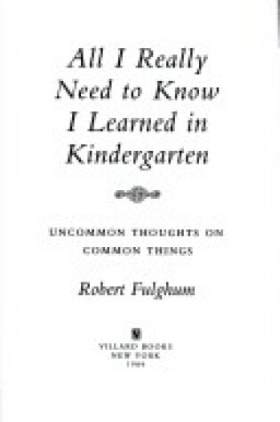 Cover of All I Really Need to Know I Learnd#