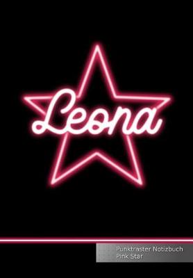 Book cover for Leona Punktraster Notizbuch Pink Star