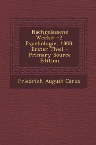 Cover of Nachgelassene Werke