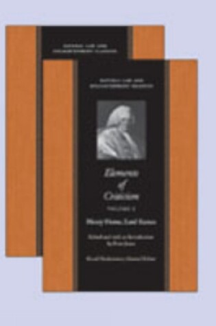 Cover of Elements of Criticism, Volumes 1 & 2