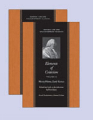 Book cover for Elements of Criticism, Volumes 1 & 2