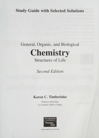 Book cover for Study Guide with Selected Solutions for General, Organic and Biological Chemistry