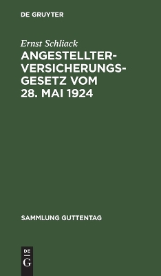 Book cover for Angestellter-Versicherungsgesetz Vom 28. Mai 1924