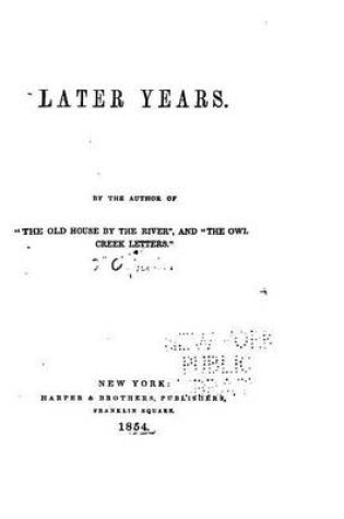 Cover of Later Years