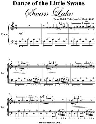 Book cover for Dance of the Little Swans Swan Lake Elementary Piano Sheet Music