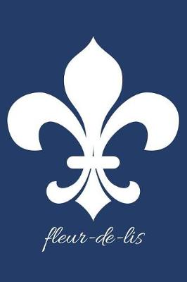 Book cover for fleur-de-lis - Navy Lined Notebook with Margins