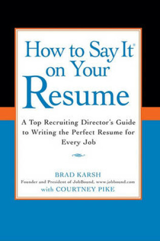 Cover of How to Say It on Your Resume