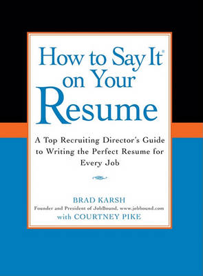 Book cover for How to Say It on Your Resume