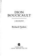 Book cover for Dion Boucicault