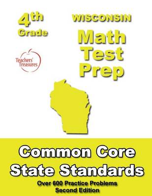 Book cover for Wisconsin 4th Grade Math Test Prep