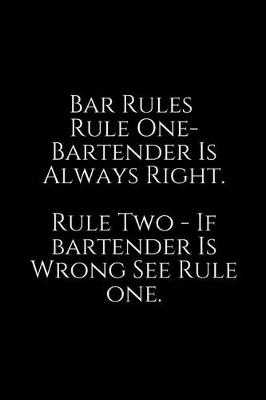 Book cover for Bar Rules Rule One