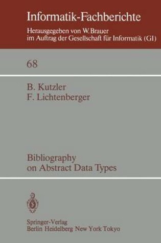 Cover of Bibliography on Abstract Data Types