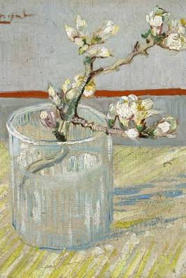 Book cover for Sprig of Flowering Almond in a Glass, Vincent Van Gogh. Ruled Journal