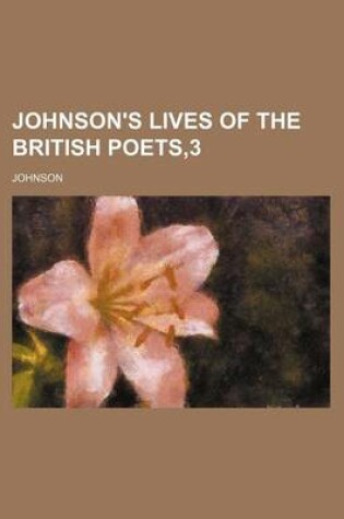 Cover of Johnson's Lives of the British Poets,3