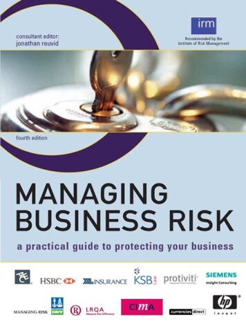 Book cover for Managing Business Risk