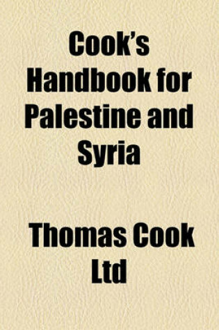 Cover of Cook's Handbook for Palestine and Syria