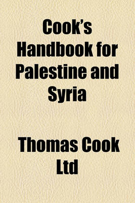 Book cover for Cook's Handbook for Palestine and Syria