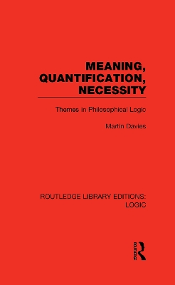 Book cover for Meaning, Quantification, Necessity