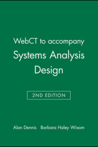 Cover of Webct to Accompany Systems Analysis Design, 2nd Ed Ition