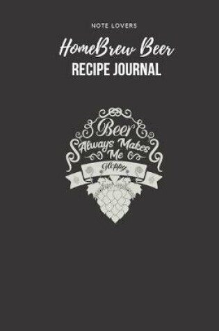 Cover of Beer Always Makes Me Hoppy - Homebrew Beer Recipe Journal
