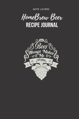 Book cover for Beer Always Makes Me Hoppy - Homebrew Beer Recipe Journal