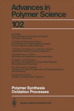 Cover of Polymer Synthesis Oxidation Processes