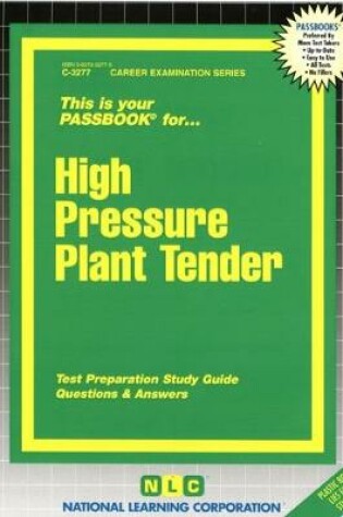 Cover of High Pressure Plant Tender