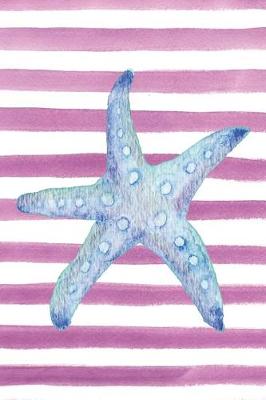 Book cover for Blue Starfish Watercolor Stripe Journal