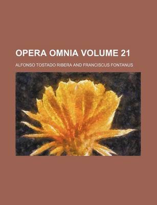 Book cover for Opera Omnia Volume 21