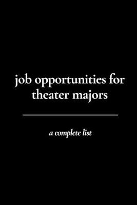 Book cover for Job Opportunities for Theater Majors