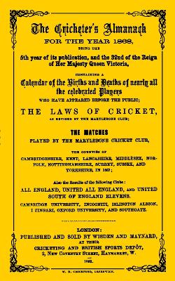 Book cover for Wisden Cricketers' Almanack 1868