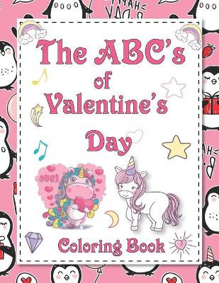 Book cover for The ABC's of Valentine's Day Coloring Book