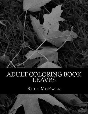 Book cover for Adult Coloring Book - Leaves