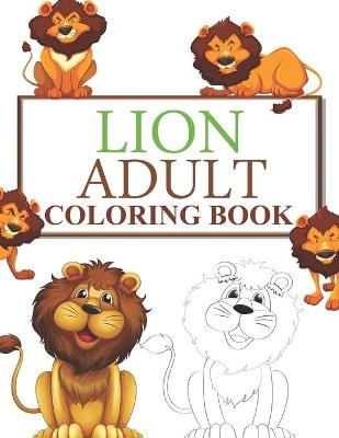 Book cover for Lion Adult Coloring Book