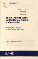 Book cover for Youth Training in United States Britain and Austra