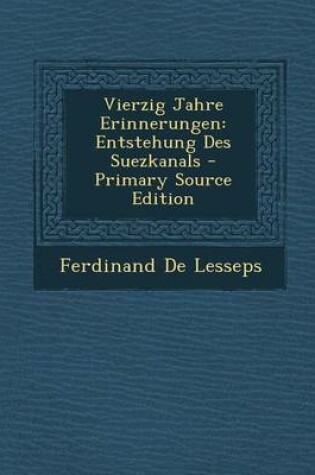 Cover of Vierzig Jahre Erinnerungen