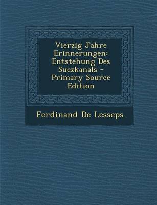 Book cover for Vierzig Jahre Erinnerungen