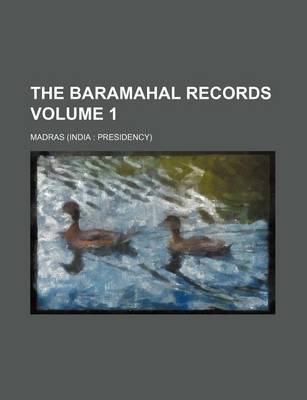 Book cover for The Baramahal Records Volume 1