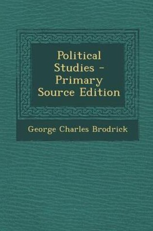 Cover of Political Studies - Primary Source Edition