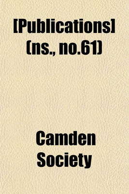 Book cover for [Publications] (NS., No.61)